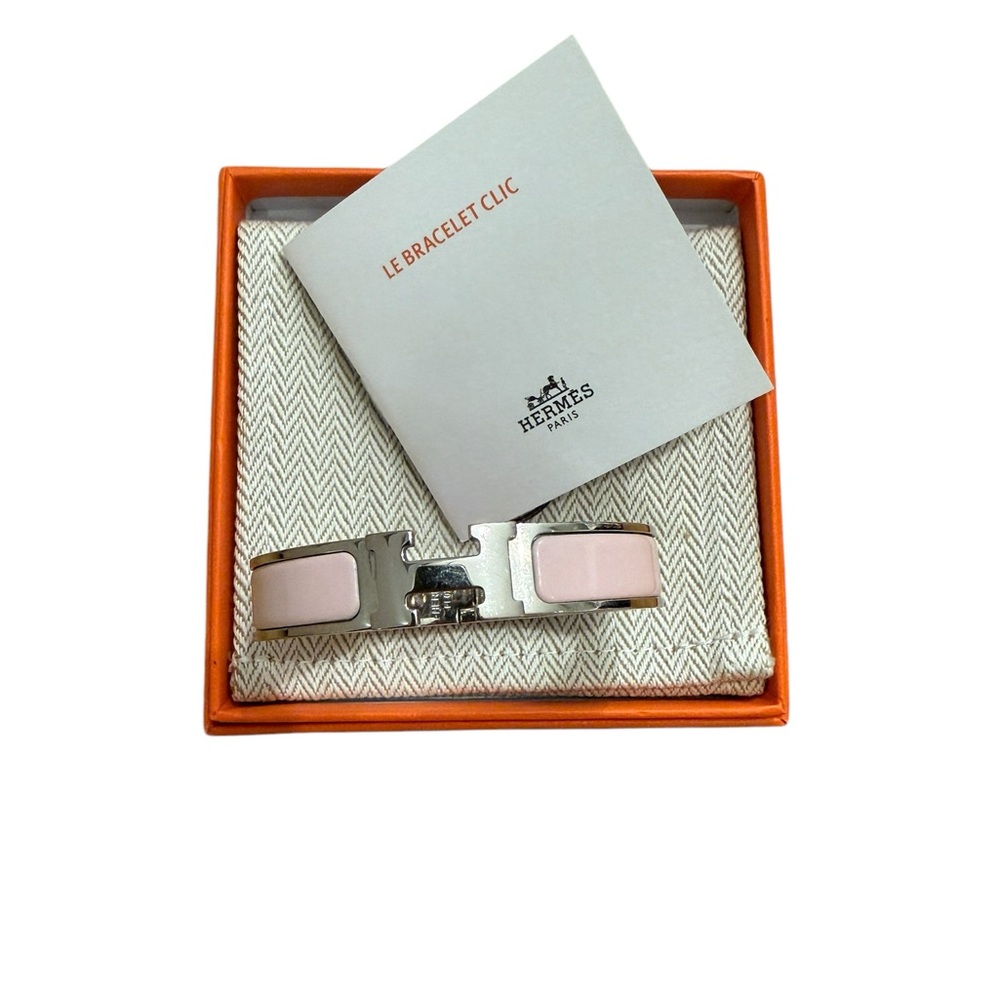 Hermes Light Pink Clic H Bracelet